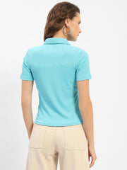 Madame Ladies Western Top H/S M4S11005 043 Aqua