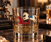 Lyte Club Premium Horse Motif Drinking Glass Set with Gift Box