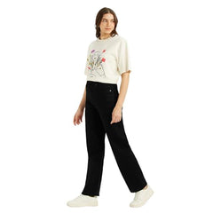 Levi's Women's Black Straight Fit High-Rise Jeans, 1009