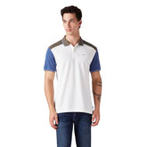 Levi's men's colorblock slim fit polo T-shirt with long sleeves, featuring bold colorblock design and classic collar.