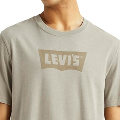 Levi's Men's Brand Logo Grey Crew Neck T-Shirt