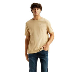 Levi's Men's Solid Beige Crew Neck T-Shirt