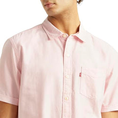 Levi's Men's Solid Light-Pink Slim Fit Shirt