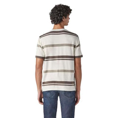 Men's Striped Regular Fit Textured T-Shirt