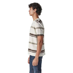Men's Striped Regular Fit Textured T-Shirt