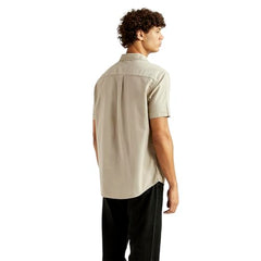 Levi's Men's Solid Beige Slim Fit Shirt