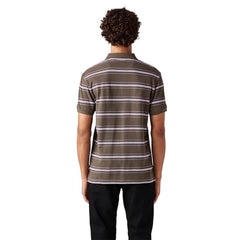 Men's Striped Slim Fit Textured Polo T-Shirt