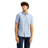 Levi's Men's Solid Light-Blue Slim Fit Shirt