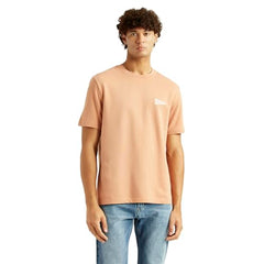 Levi's Men's Solid Peach Crew Neck T-Shirt