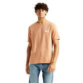 Levi's Men's Solid Peach Crew Neck T-Shirt