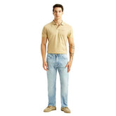 Levi's Men's 505 Light-Blue Straight Fit Mid Rise Jeans