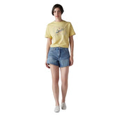 Women's Blue Ribcage Fit High Rise Shorts
