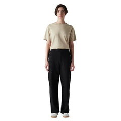 Women's Black Loose Fit High Rise Cargos