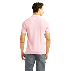 Levi's Men's Solid Light-Pink Slim Fit Polo T-Shirt