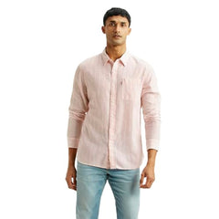 Levi's Men's Striped Light-Pink Slim Fit Shirt