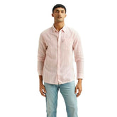 Levi's Men's Striped Light-Pink Slim Fit Shirt