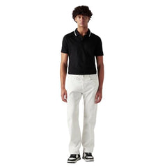 Levi's Men's 505 White Straight Fit Mid Rise Jeans