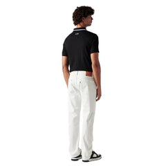 Levi's Men's 505 White Straight Fit Mid Rise Jeans