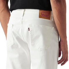 Levi's Men's 505 White Straight Fit Mid Rise Jeans