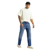 Levi's Men's 505 Blue Straight Fit Mid Rise Jeans