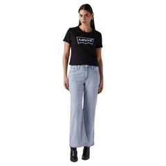 Women's Light-Blue Bootcut Mid Rise Jeans