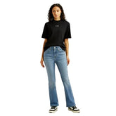 Levi's Women's Mid Rise Flared Fit Blue Jeans