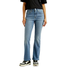 Levi's Women's Mid Rise Flared Fit Blue Jeans