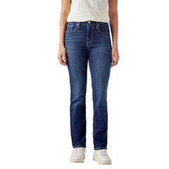 Women's 724 Dark-Blue Slim Straight Fit High Rise Jeans
