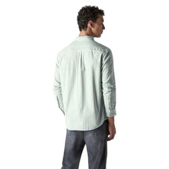 Levi's Men's Striped Slim Fit Oxford Shirt Green