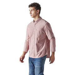 Levi's Men's Striped Slim Fit Oxford Shirt Pink