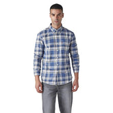 Levi's Men's Checkered Slim Fit Oxford Shirt Blue