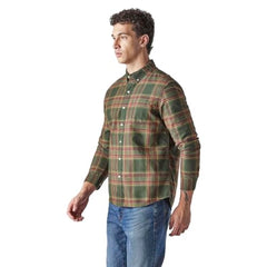 Levi's Men's Checkered Slim Fit Oxford Shirt Dark-Green