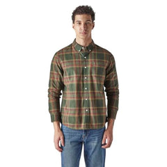 Levi's Men's Checkered Slim Fit Oxford Shirt Dark-Green