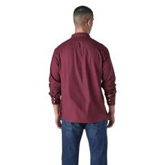 Levi's Men's Solid Slim Fit Overdyed Denim Shirt Red
