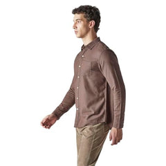Levi's Men's Solid Slim Fit Oxford Shirt Brown