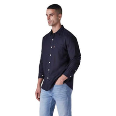 Levi's Men's Solid Slim Fit Oxford Shirt Navy