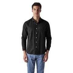 Levi's Men's Solid Slim Fit Oxford Shirt Black