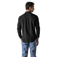 Levi's Men's Solid Slim Fit Oxford Shirt Black