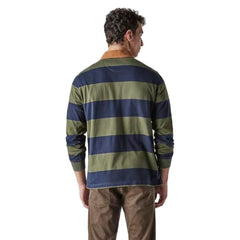 Levi's Mens Striped Olive Raglan Sleeve Shirt