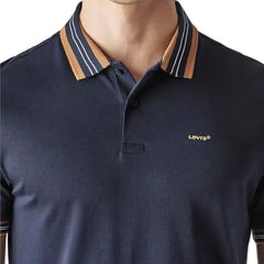 Levi's Men's Solid Navy Interlock Polo T-Shirt