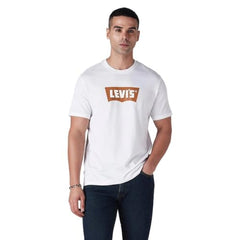 Levi's Men's Logo Printed Slim Fit Jersey T-Shirt White