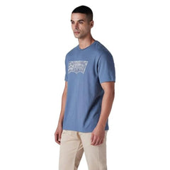 Levi's Men's Logo Printed Regular Fit Jersey T-Shirt Blue