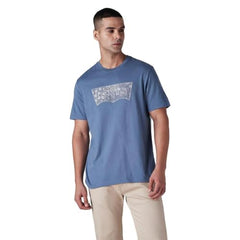 Levi's Men's Logo Printed Regular Fit Jersey T-Shirt Blue