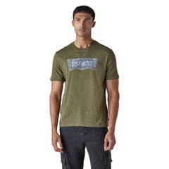 Levi's Men's Logo Printed Regular Fit Jersey T-Shirt Olive