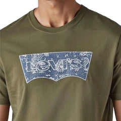 Levi's Men's Logo Printed Regular Fit Jersey T-Shirt Olive