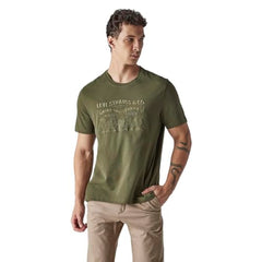 Levi's Men's Knitted Regular Fit Pique T-Shirt Olive