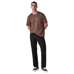 Levi's Men's 505 Black Straight Fit Mid Rise Jeans
