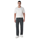 Levi's Men's 505 Charcoal-Grey Straight Fit Mid Rise Overdyed Jeans