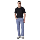 Levi's Men's 511 Light-Blue Slim Fit Mid Rise Overdyed Jeans