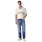 Levi's Men's 505 Blue Straight Fit Mid Rise Selvedge Jeans